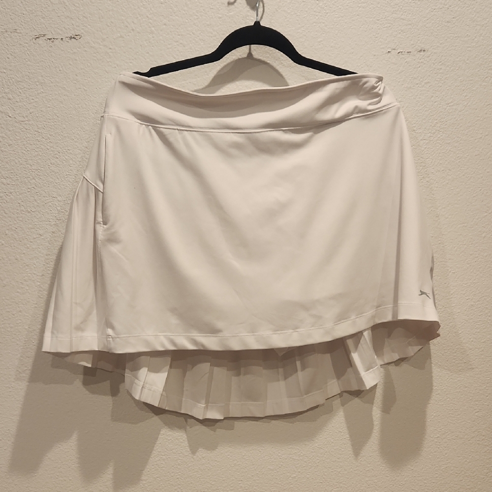 Slazenger White High Low Skirt